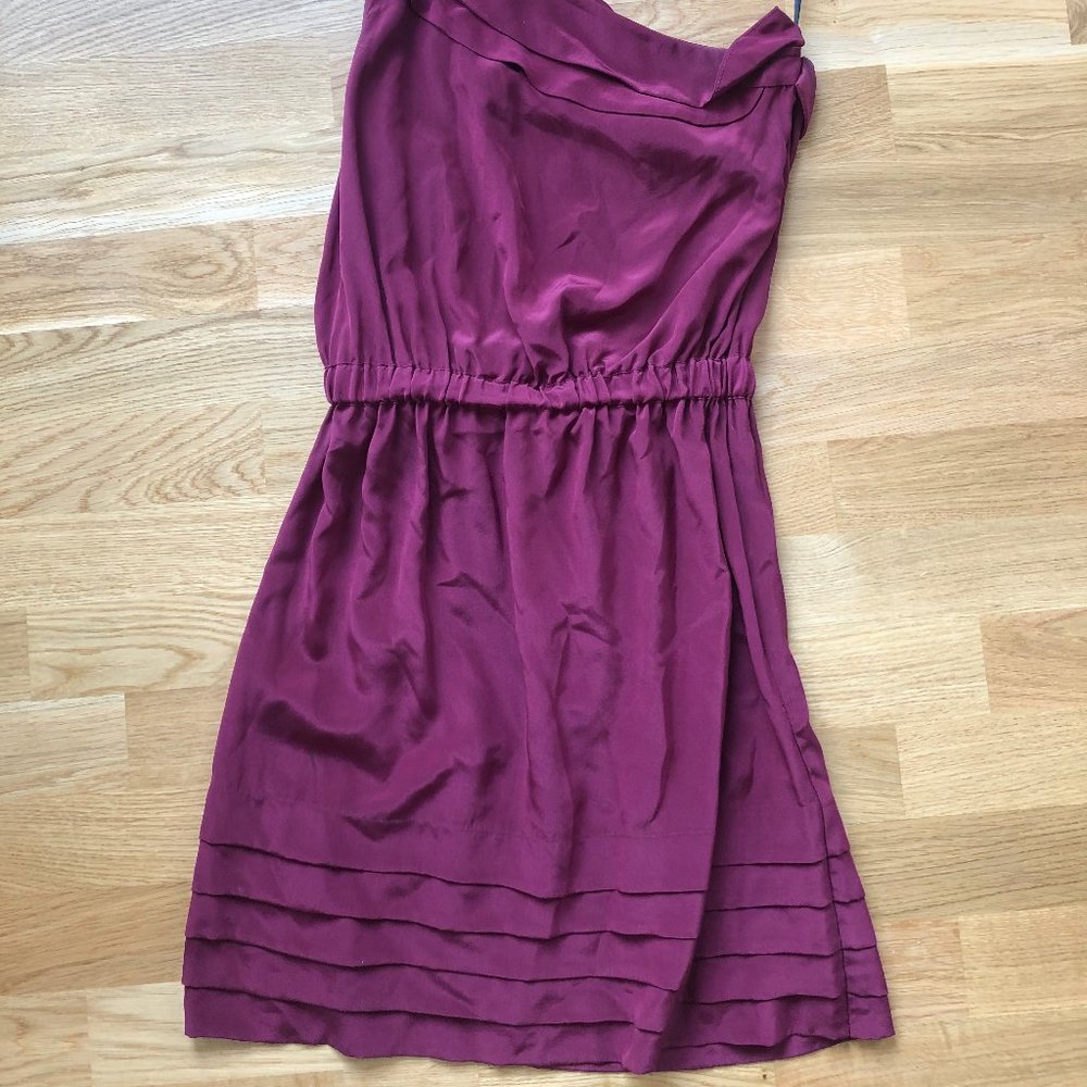 Burgundy Silk Dress